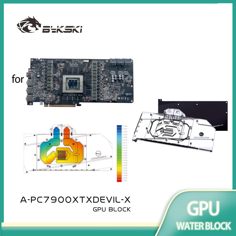 Rx 7900 Xtx 24Gb - บล็อกน้ำระบายความร้อน GPU Bykski A-PC7900XTXDEVIL-X สำหรับการ์ดจอ PowerColor