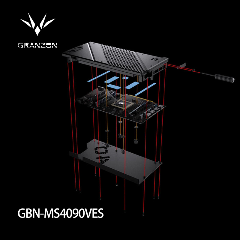 Rtx 4090 Water Block - บล็อกน้ำระบายความร้อน GPU Granzon สำหรับการ์ดจอ MSI GeForce