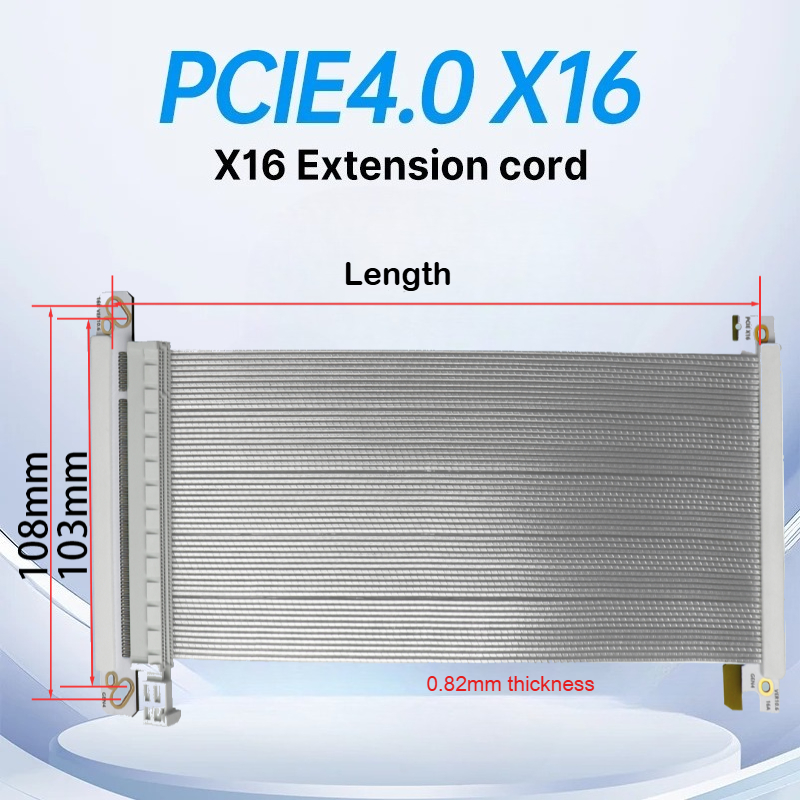 Itx Gpu Riser Pcie 4.0 16X - สายแปลง ADT-Link PCI-E x16 4.0 สำหรับการ์ดจอ