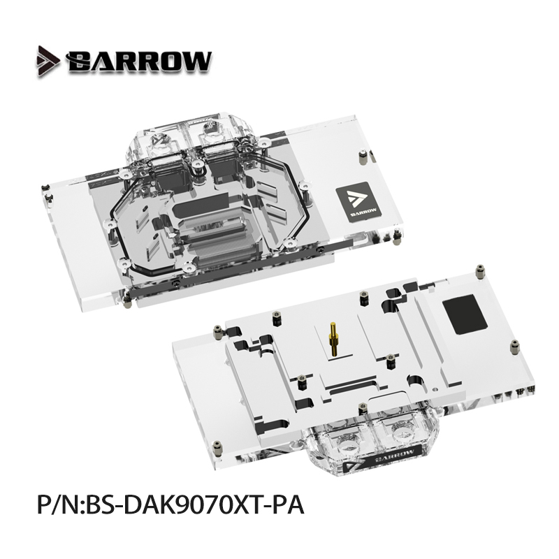 Rx 9070 16Gb - บล็อกน้ำสำหรับการ์ดจอ Barrow BS-DAK9070XT-PA สำหรับ PowerColor Hellhound