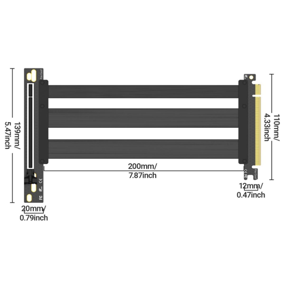 Pcie 5.0 Gpu Riser Cable - สายต่อ PCIe 5.0 Riser Cable สำหรับติดตั้ง