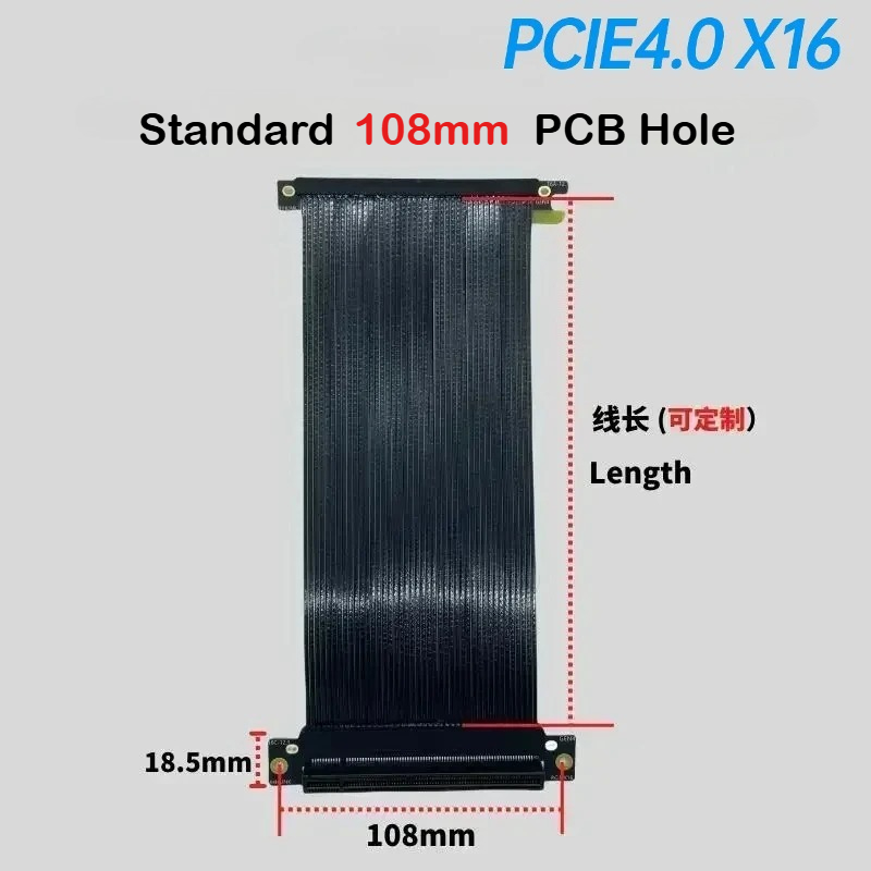 Itx Gpu Riser Pcie 4.0 16X - สายต่อขยายการ์ดจอ PCIe 4.0 x16 เป็น x16