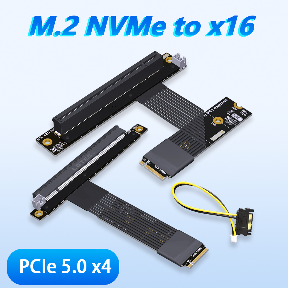 Pcie 5.0 Gpu Riser Cable - ADT-LINK M.2 NGFF NVMe to PCIe