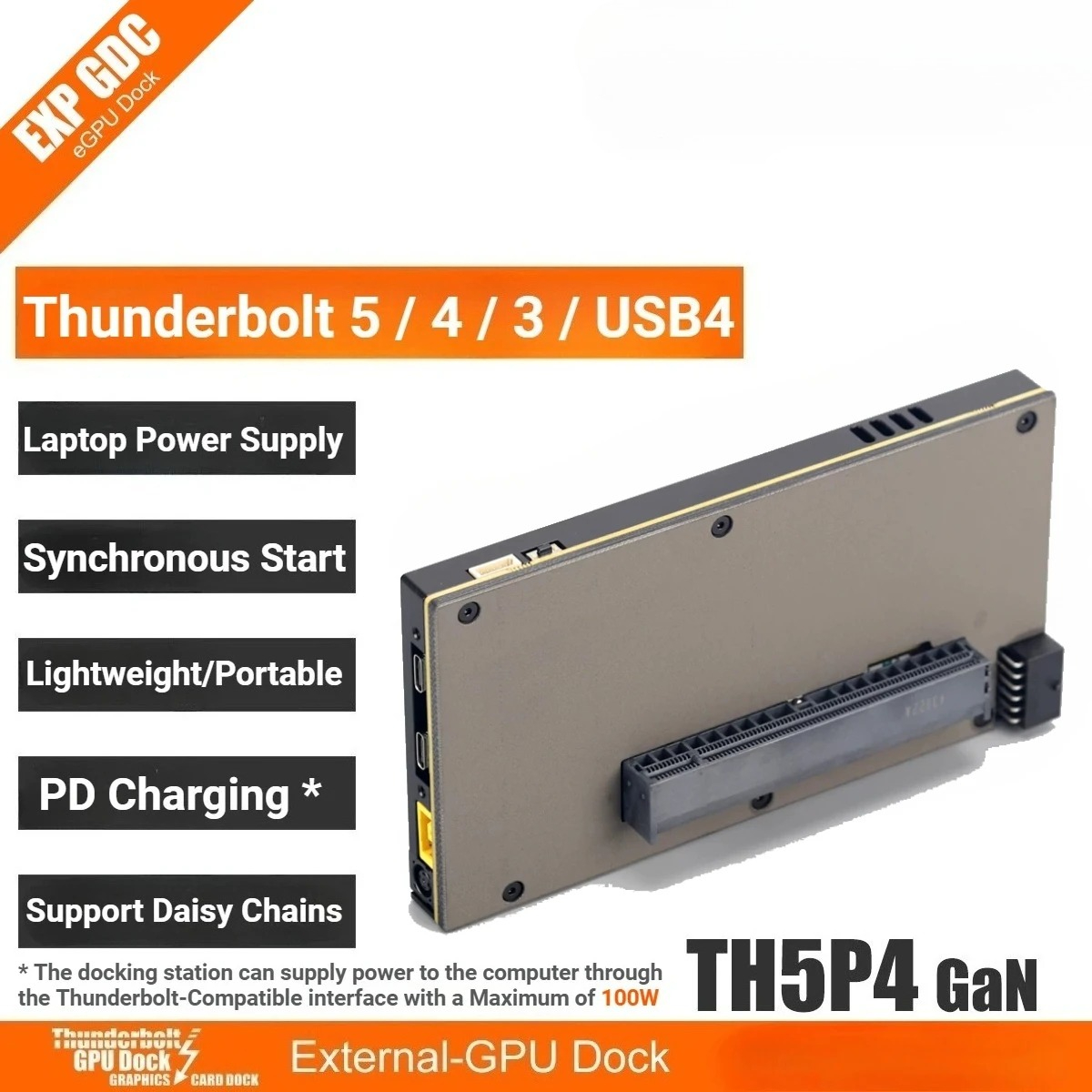 Gpu External Dock Egpu Thunderbolt 4 - อัพเกรดแล็ปท็อป TH5P4GaN Thunderbolt 5/4 USB4 พร้อมการ์ดจอภายนอก
