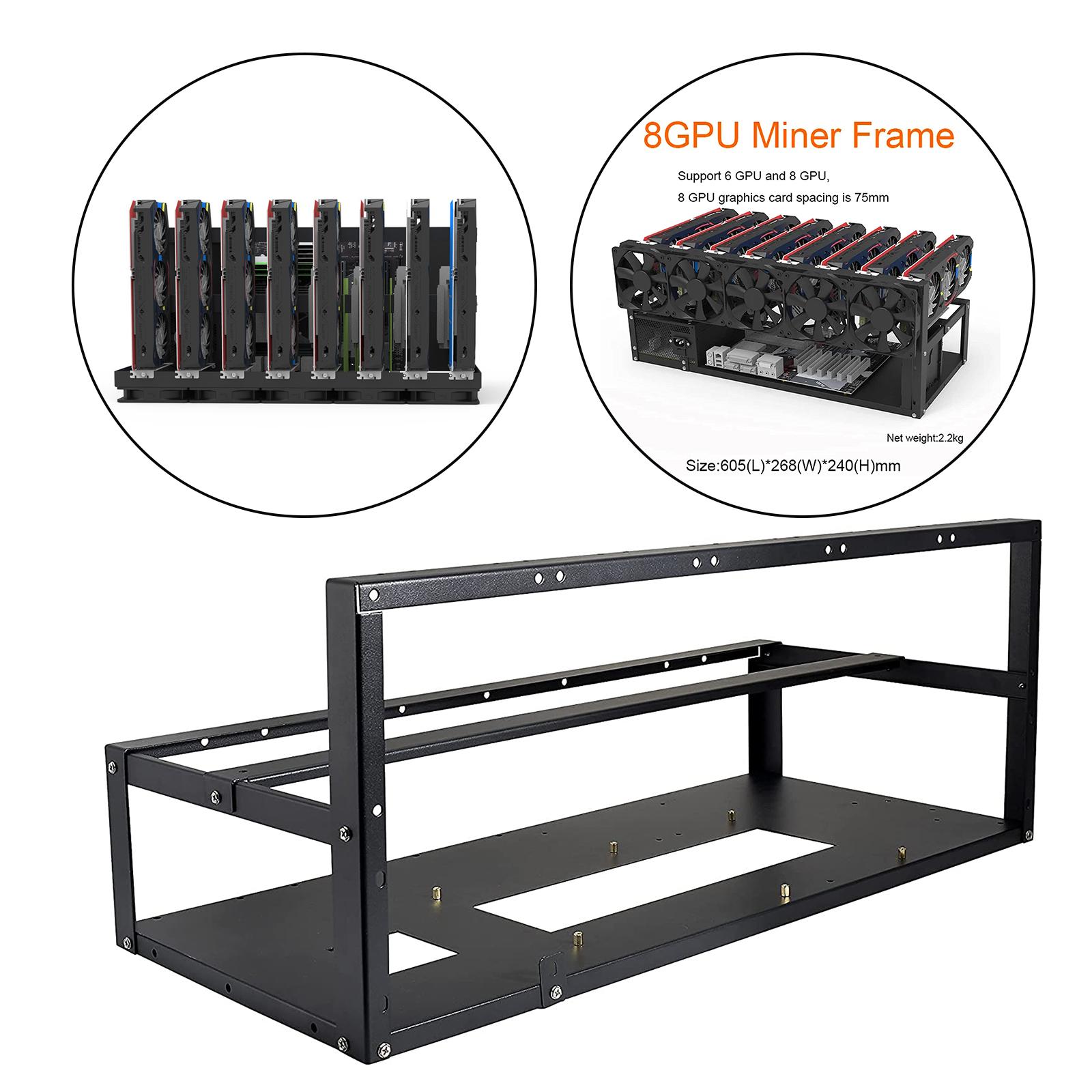 Gpu Mining Rig Frame 8 Gpu - โครงเครื่องขุดเหรียญแบบ 6/8 GPU พร้อมช่องใส่การ์ด สำหรับการขุดคริปโตเคอเรนซี