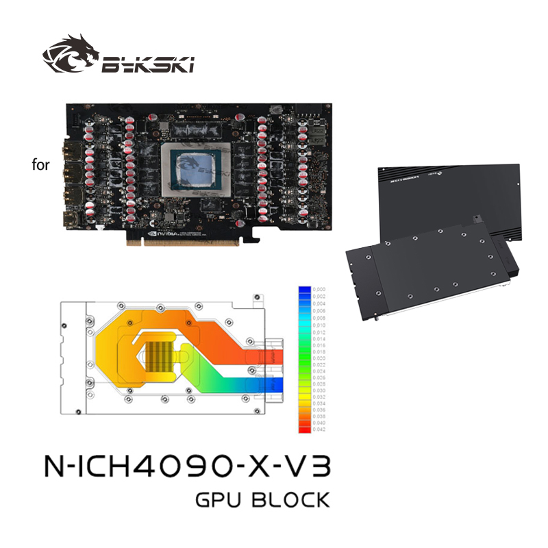 Rtx 4090 Water Block - Bykski N-ICH4090-X-V3 GPU บล็อกน้ำใช้สำหรับอินโน 3D GeForce