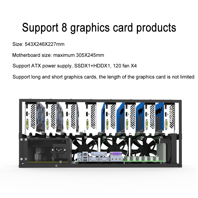 Mining Case Rack Bracket เปิด  - Gpu Mining Rig Frame 8 Gpu บทวิจารณ์และราคา