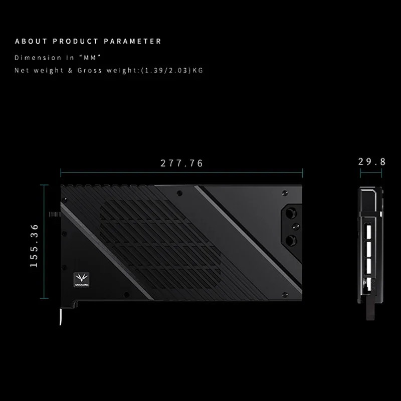 บล็อกน้ำระบายความร้อน GPU Gran - Rtx 4090 Water Block บทวิจารณ์และราคา