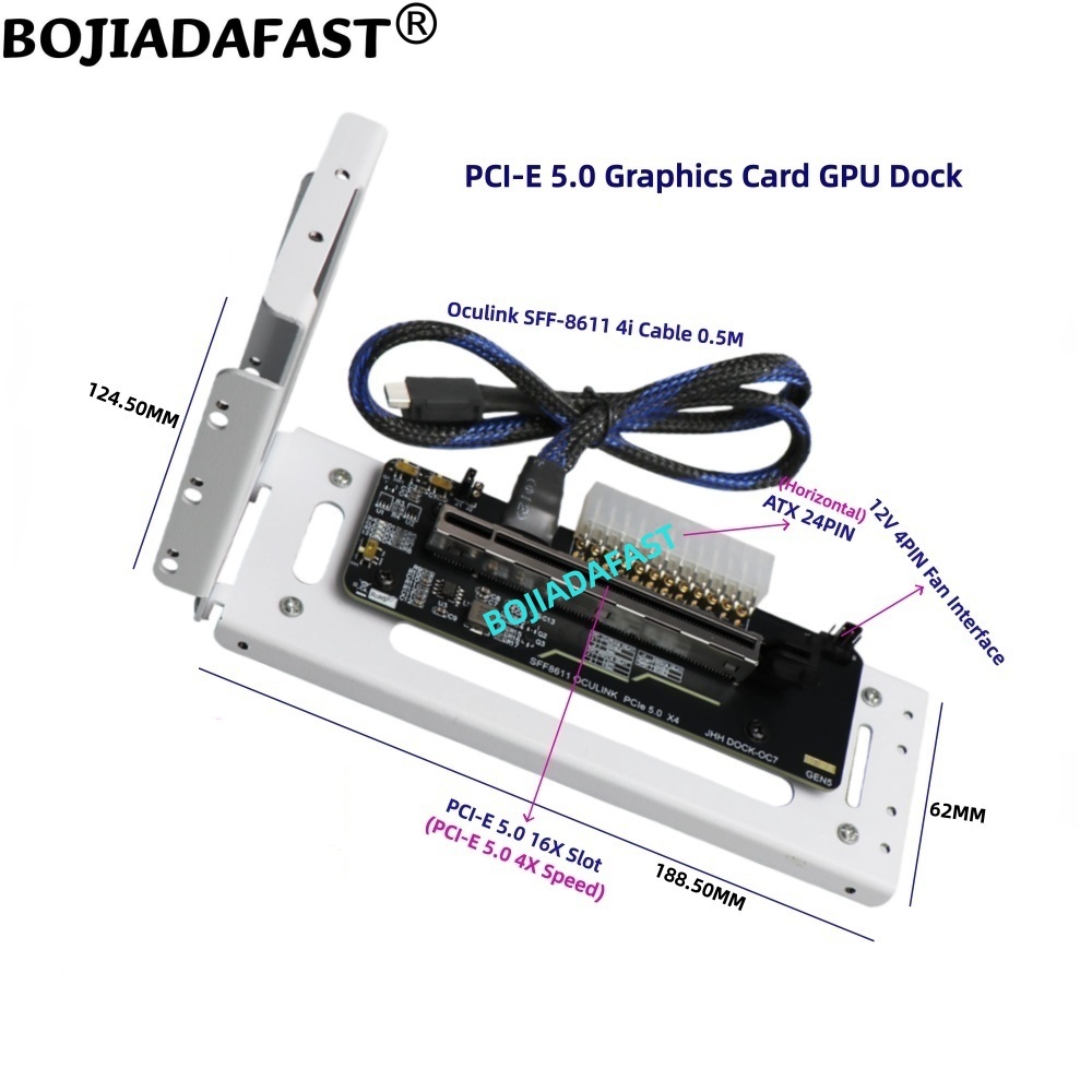 การ์ดอะแดปเตอร์ PCI-E 5.0 16X  - Pcie 5.0 Gpu Riser Cable บทวิจารณ์และราคา
