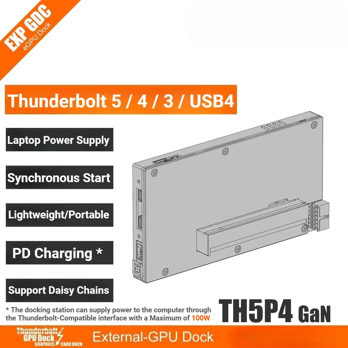 อัพเกรดแล็ปท็อป TH5P4GaN Thund - Gpu External Dock Egpu Thunderbolt 4 บทวิจารณ์และราคา