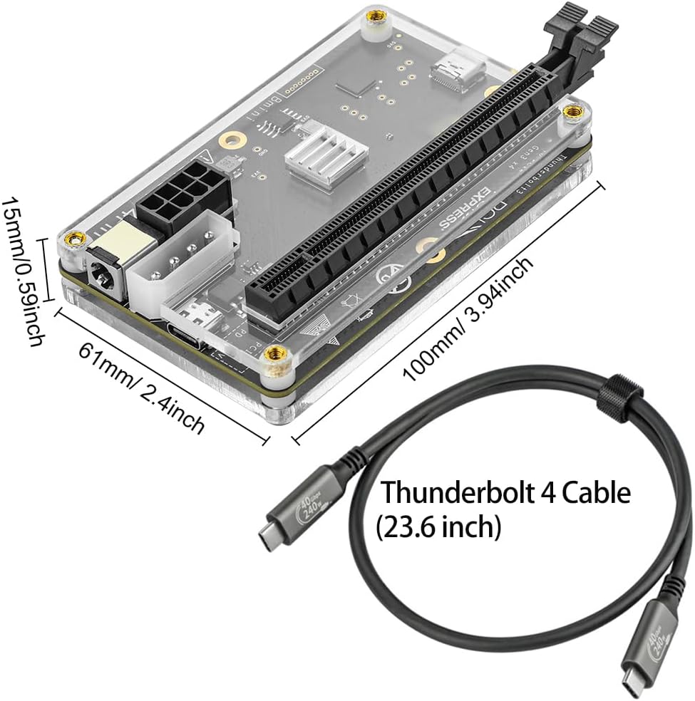 RGEEK 22Gbps eGPU Dock PCIE3.0 - Gpu External Dock Egpu Thunderbolt 4 บทวิจารณ์และราคา