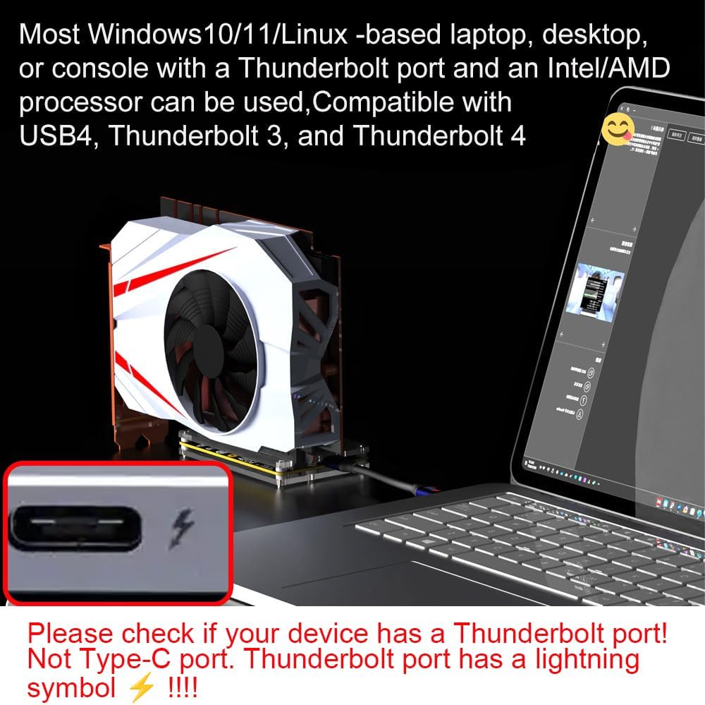 RGEEK 22Gbps eGPU Dock PCIE3.0 - Gpu External Dock Egpu Thunderbolt 4 บทวิจารณ์และราคา