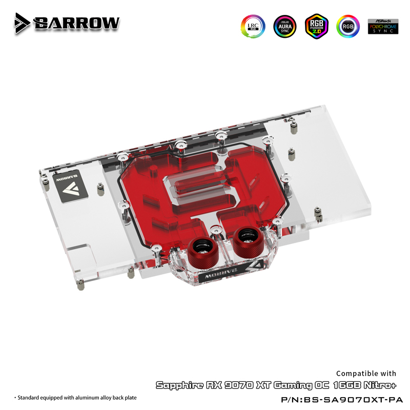 บล็อกน้ำ GPU สำหรับ SAPPHIRE R - Rx 9070 Xt บทวิจารณ์และราคา